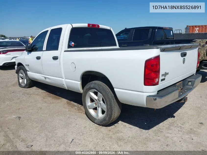 2008 Dodge Ram 1500 St/Slt VIN: 1D7HA18NX8S526891 Lot: 40282955