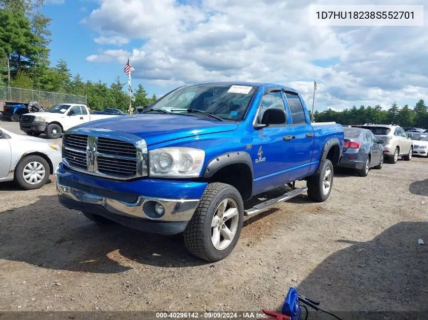 2008 Dodge Ram 1500 Slt VIN: 1D7HU18238S552701 Lot: 40296142