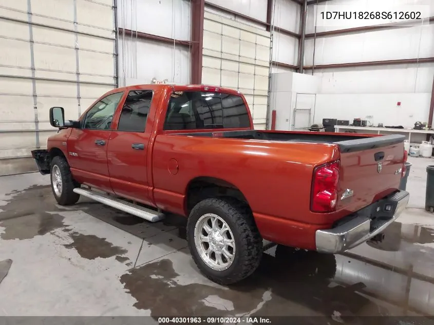 2008 Dodge Ram 1500 Slt VIN: 1D7HU18268S612602 Lot: 40301963