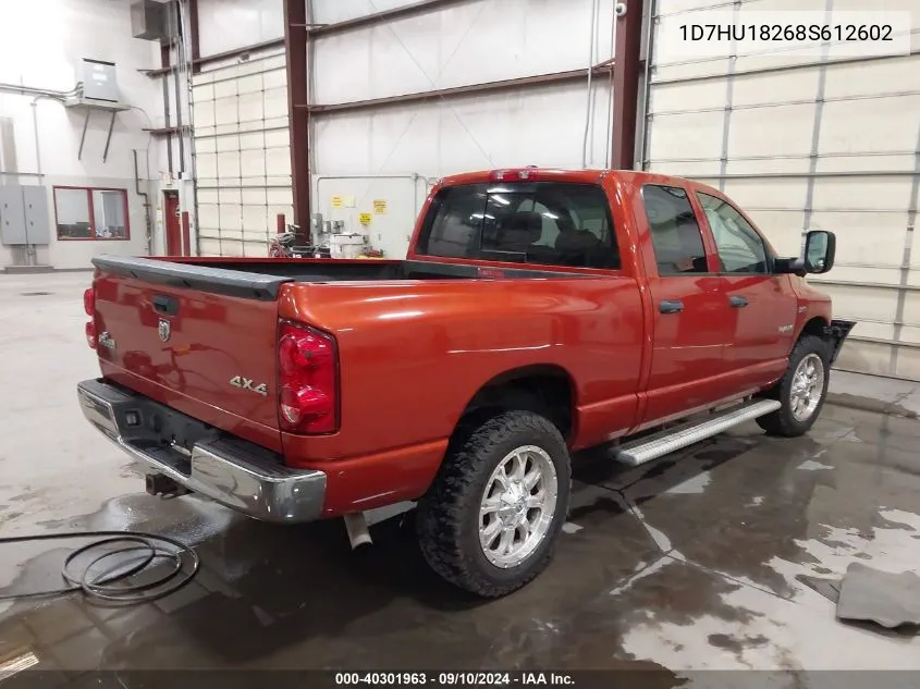 2008 Dodge Ram 1500 Slt VIN: 1D7HU18268S612602 Lot: 40301963