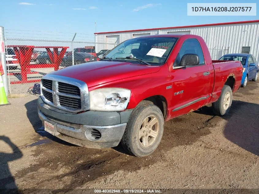 2008 Dodge Ram 1500 St/Sxt VIN: 1D7HA16208J207577 Lot: 40302948