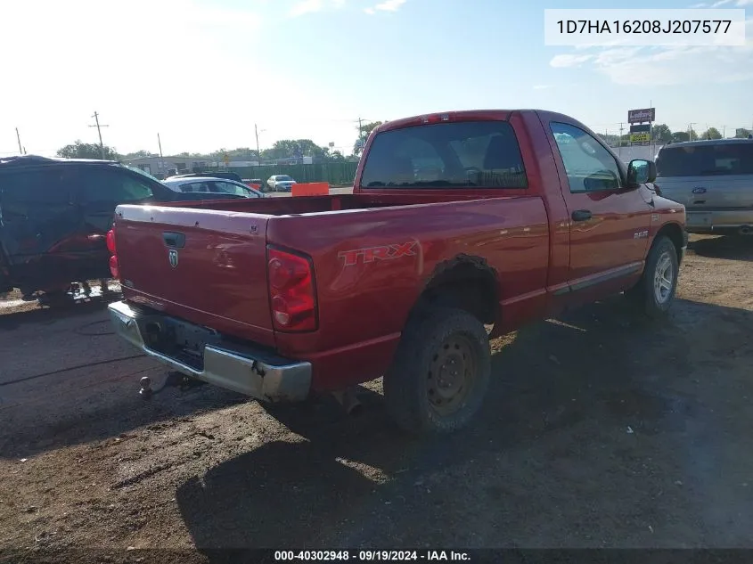 2008 Dodge Ram 1500 St/Sxt VIN: 1D7HA16208J207577 Lot: 40302948