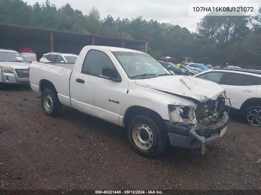 2008 Dodge Ram 1500 St VIN: 1D7HA16K08J121072 Lot: 40321445