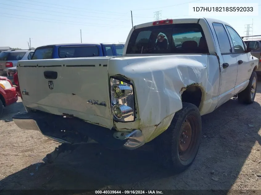 2008 Dodge Ram 1500 Slt VIN: 1D7HU18218S592033 Lot: 40339644