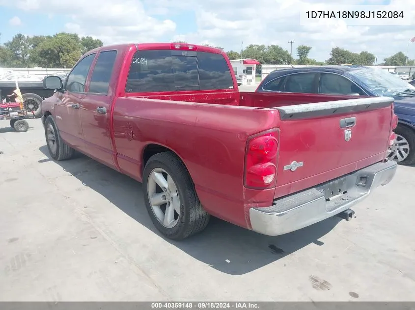 2008 Dodge Ram 1500 Slt VIN: 1D7HA18N98J152084 Lot: 40359148