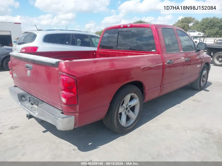 2008 Dodge Ram 1500 Slt VIN: 1D7HA18N98J152084 Lot: 40359148