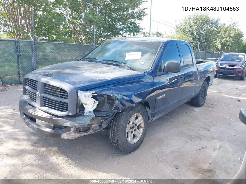 2008 Dodge Ram 1500 St VIN: 1D7HA18K48J104563 Lot: 40369340