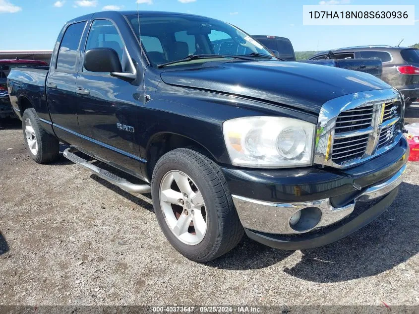 2008 Dodge Ram 1500 Slt VIN: 1D7HA18N08S630936 Lot: 40373647