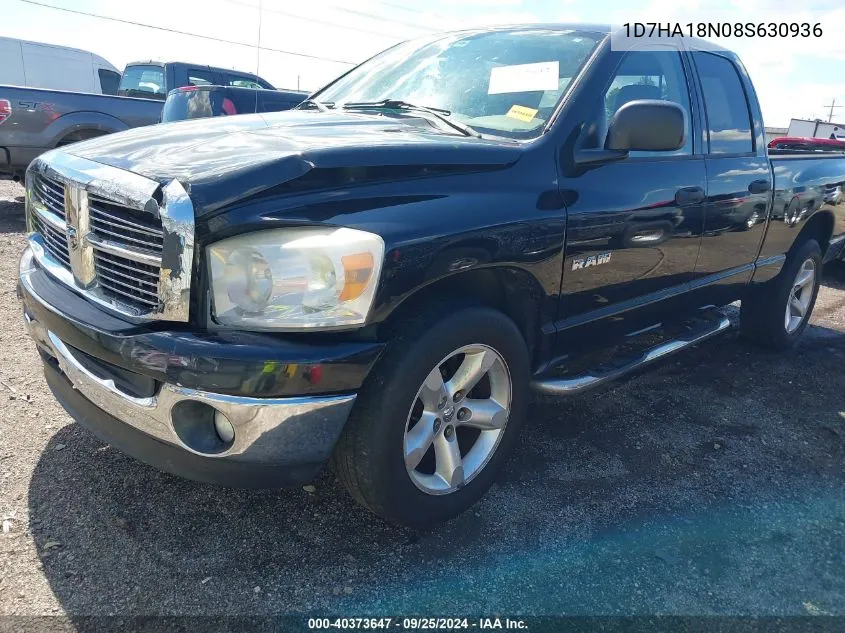 2008 Dodge Ram 1500 Slt VIN: 1D7HA18N08S630936 Lot: 40373647