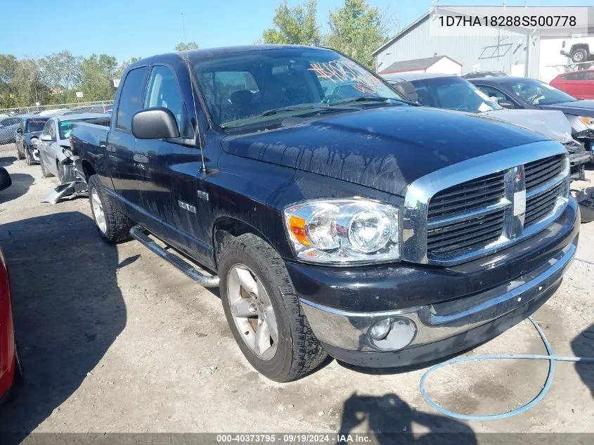 2008 Dodge Ram 1500 Slt VIN: 1D7HA18288S500778 Lot: 40373795