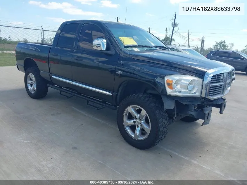 2008 Dodge Ram 1500 Laramie VIN: 1D7HA182X8S633798 Lot: 40385738