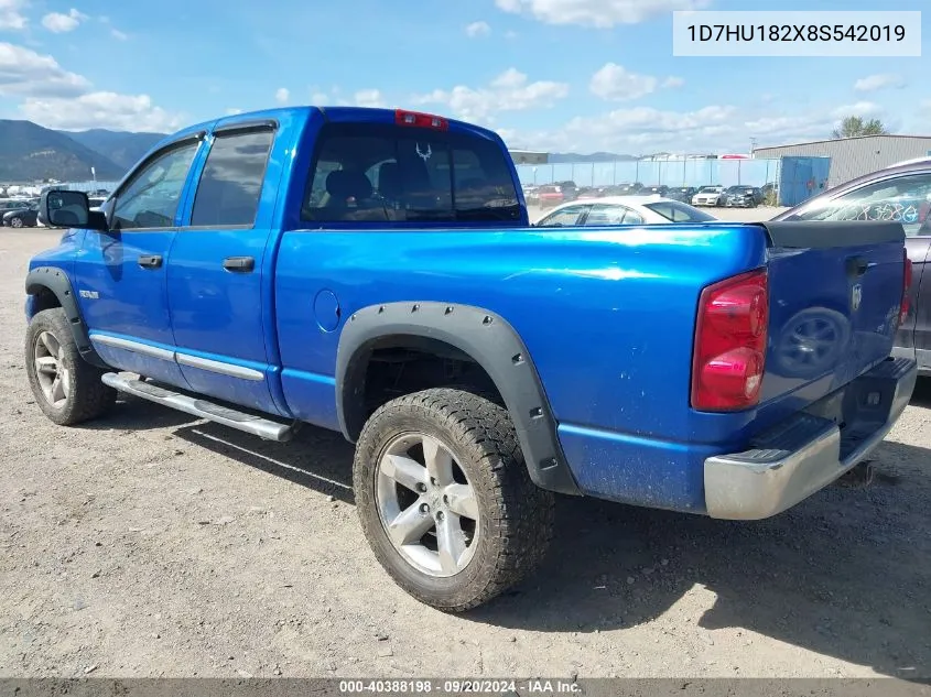 2008 Dodge Ram 1500 Laramie VIN: 1D7HU182X8S542019 Lot: 40388198