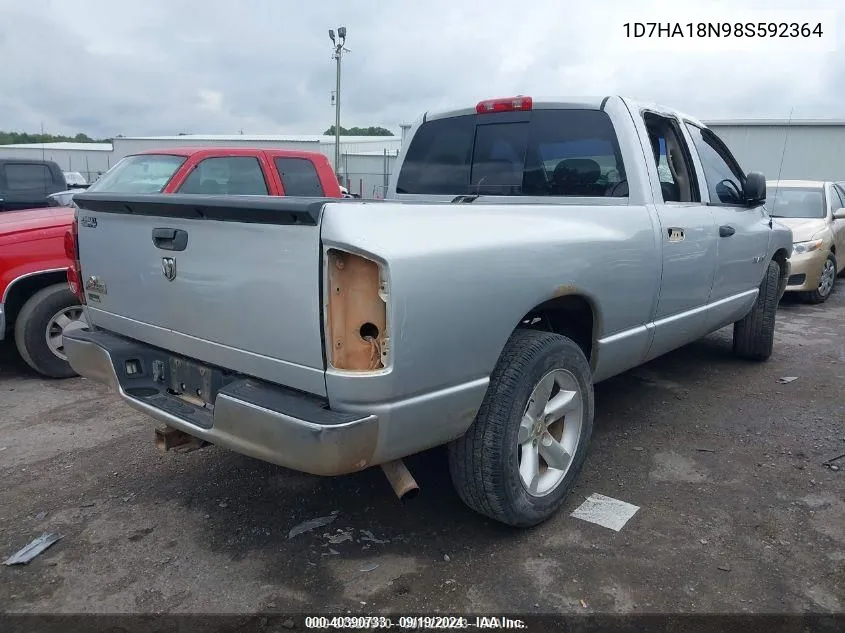 2008 Dodge Ram 1500 Slt VIN: 1D7HA18N98S592364 Lot: 40390733