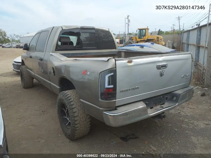 2008 Dodge Ram 2500 Laramie VIN: 3D7KS29A28G147346 Lot: 40399522