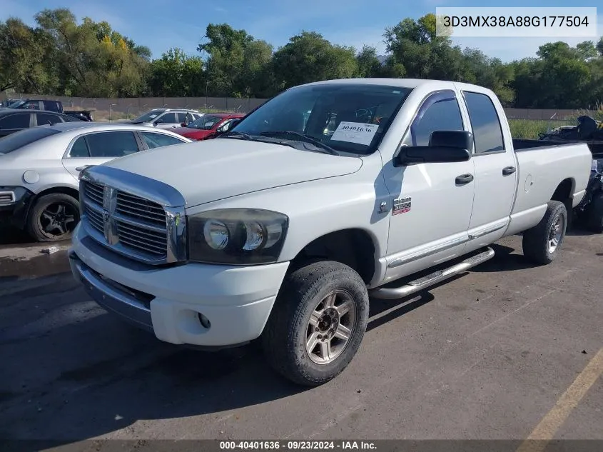 2008 Dodge Ram 3500 Laramie VIN: 3D3MX38A88G177504 Lot: 40401636