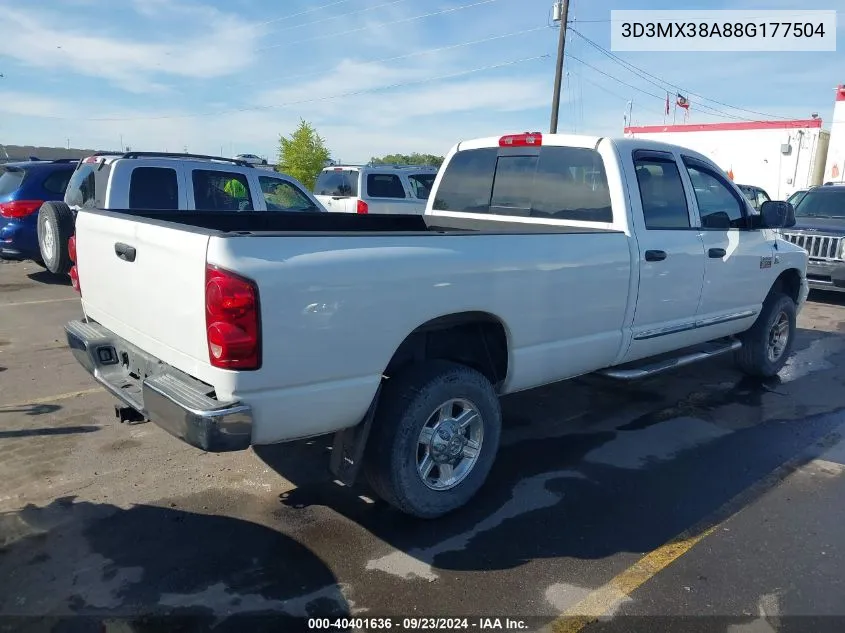 2008 Dodge Ram 3500 Laramie VIN: 3D3MX38A88G177504 Lot: 40401636