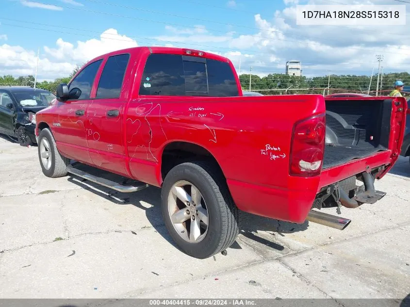 2008 Dodge Ram 1500 Slt VIN: 1D7HA18N28S515318 Lot: 40404415