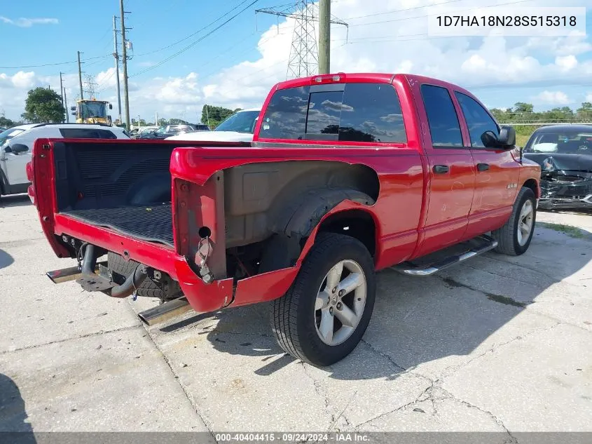 2008 Dodge Ram 1500 Slt VIN: 1D7HA18N28S515318 Lot: 40404415