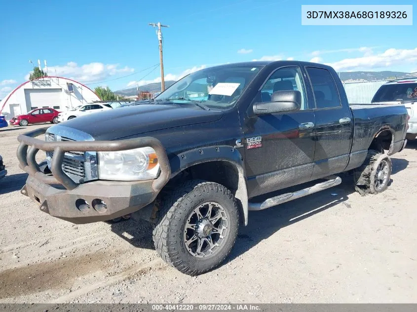 2008 Dodge Ram 3500 Slt VIN: 3D7MX38A68G189326 Lot: 40412220