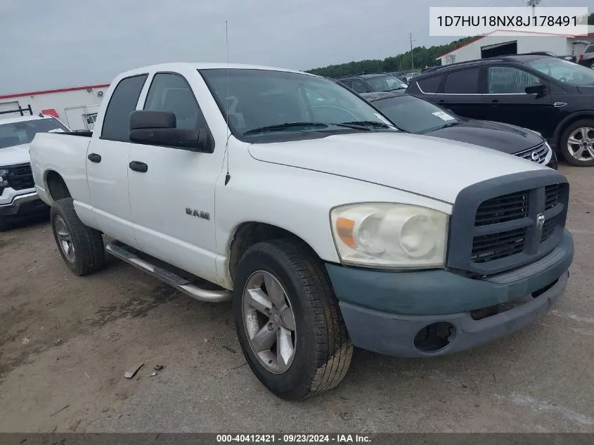 2008 Dodge Ram 1500 St/Slt VIN: 1D7HU18NX8J178491 Lot: 40412421