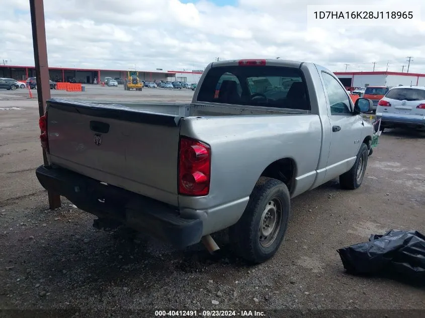 1D7HA16K28J118965 2008 Dodge Ram 1500 St/Sxt