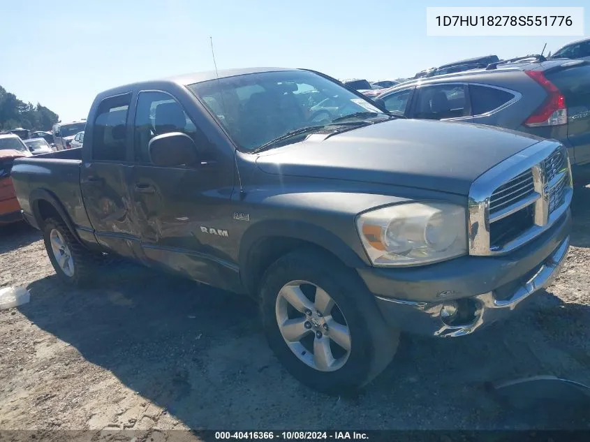 2008 Dodge Ram 1500 Slt VIN: 1D7HU18278S551776 Lot: 40416366