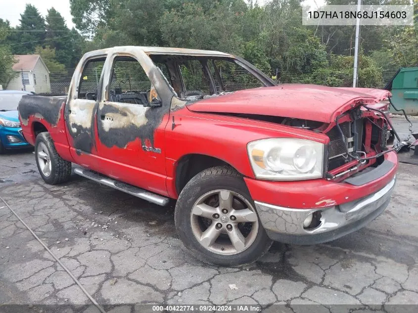 2008 Dodge Ram 1500 Slt VIN: 1D7HA18N68J154603 Lot: 40422774