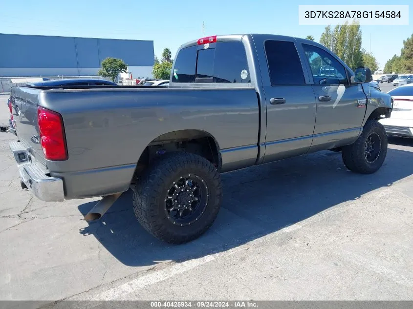 3D7KS28A78G154584 2008 Dodge Ram 2500 Slt/Power Wagon