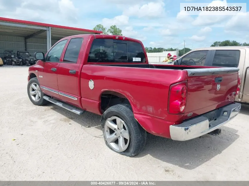 1D7HA18238S543537 2008 Dodge Ram 1500 Laramie