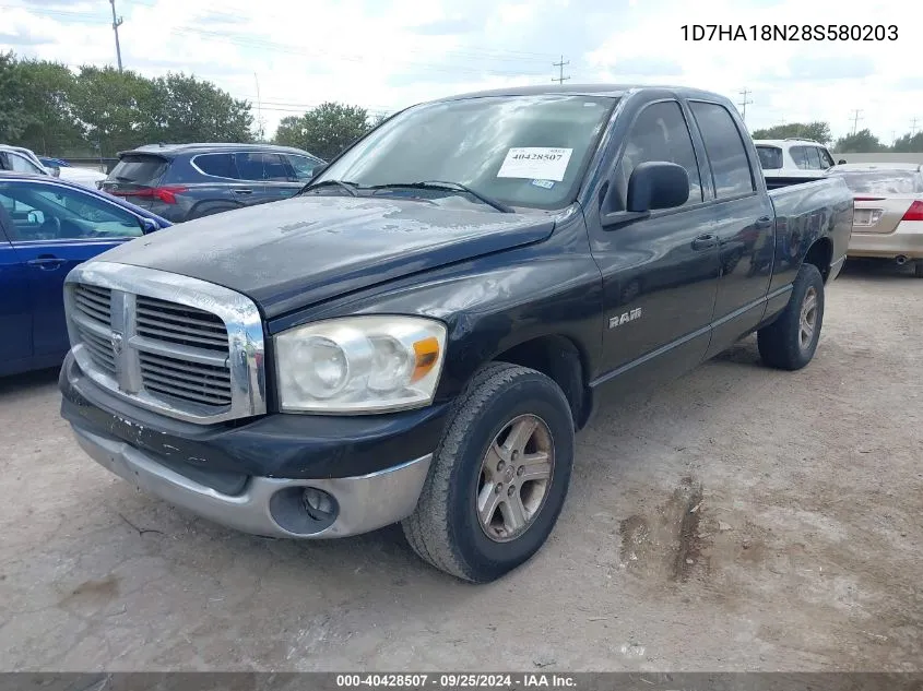 2008 Dodge Ram 1500 Slt VIN: 1D7HA18N28S580203 Lot: 40428507