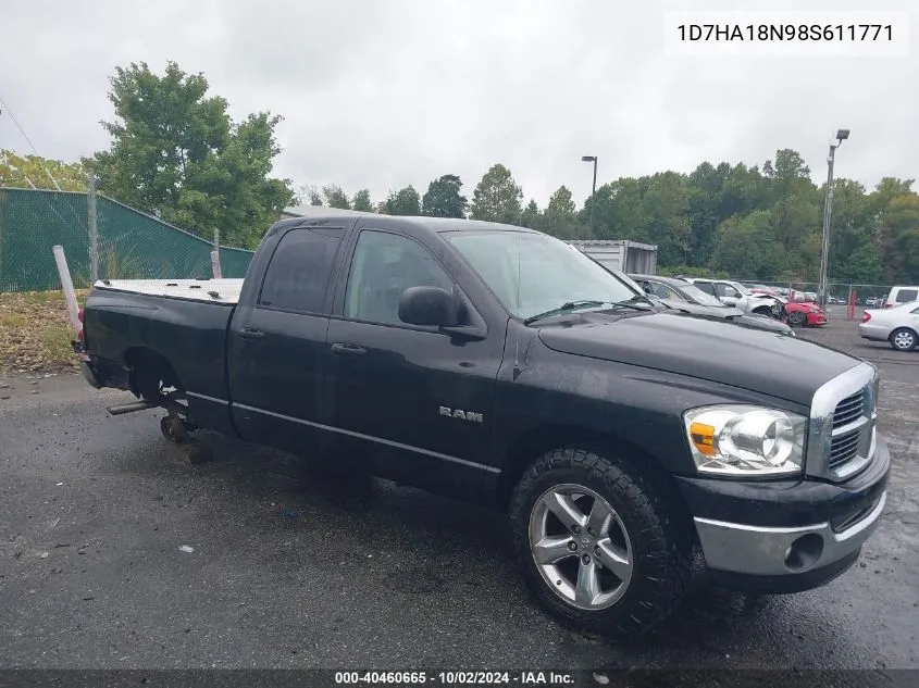 2008 Dodge Ram 1500 Slt VIN: 1D7HA18N98S611771 Lot: 40460665