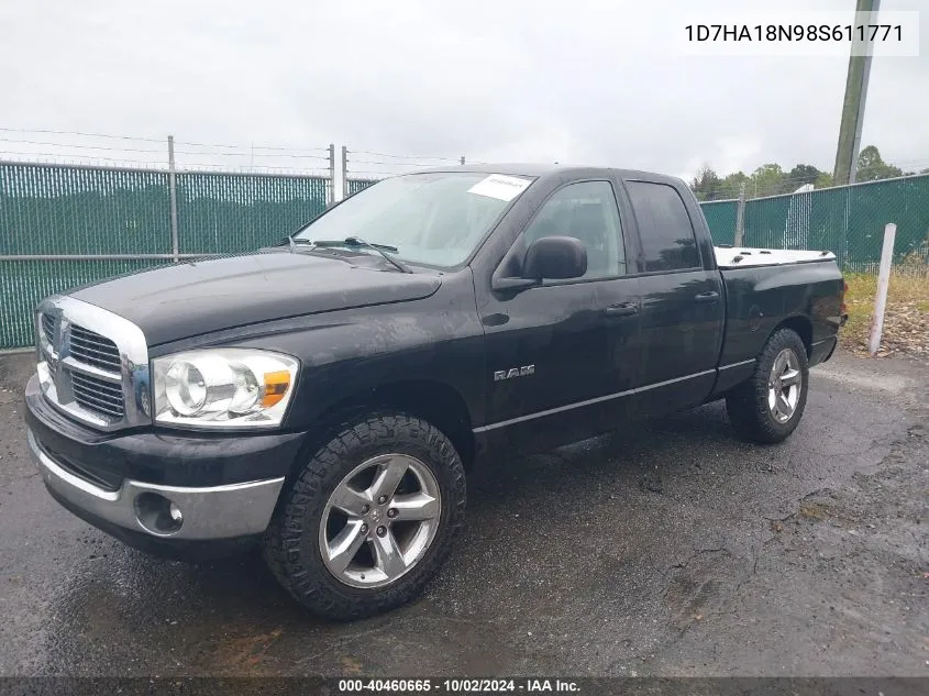 2008 Dodge Ram 1500 Slt VIN: 1D7HA18N98S611771 Lot: 40460665