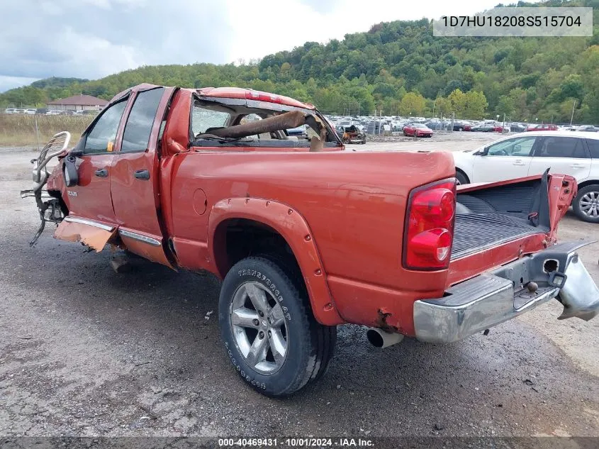 2008 Dodge Ram 1500 Slt VIN: 1D7HU18208S515704 Lot: 40469431