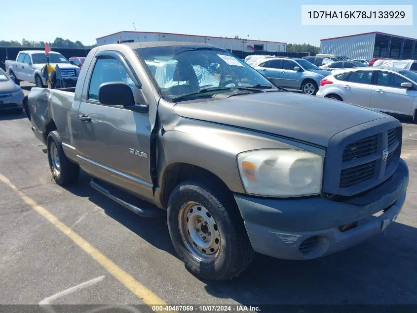 2008 Dodge Ram 1500 St/Sxt VIN: 1D7HA16K78J133929 Lot: 40487069