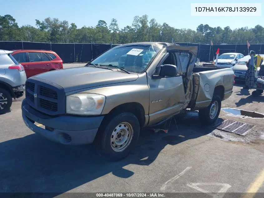 2008 Dodge Ram 1500 St/Sxt VIN: 1D7HA16K78J133929 Lot: 40487069