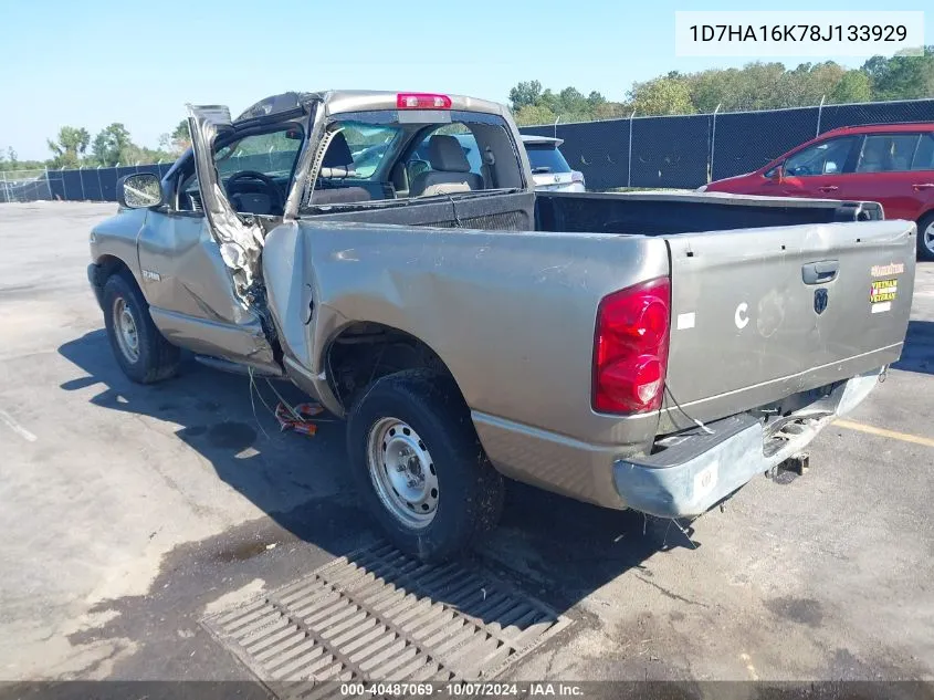 2008 Dodge Ram 1500 St/Sxt VIN: 1D7HA16K78J133929 Lot: 40487069