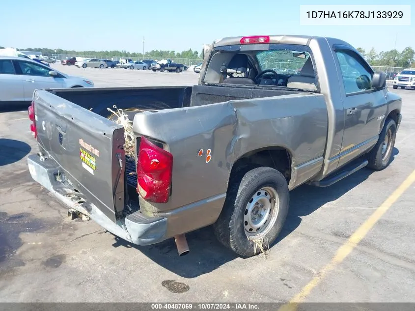 2008 Dodge Ram 1500 St/Sxt VIN: 1D7HA16K78J133929 Lot: 40487069