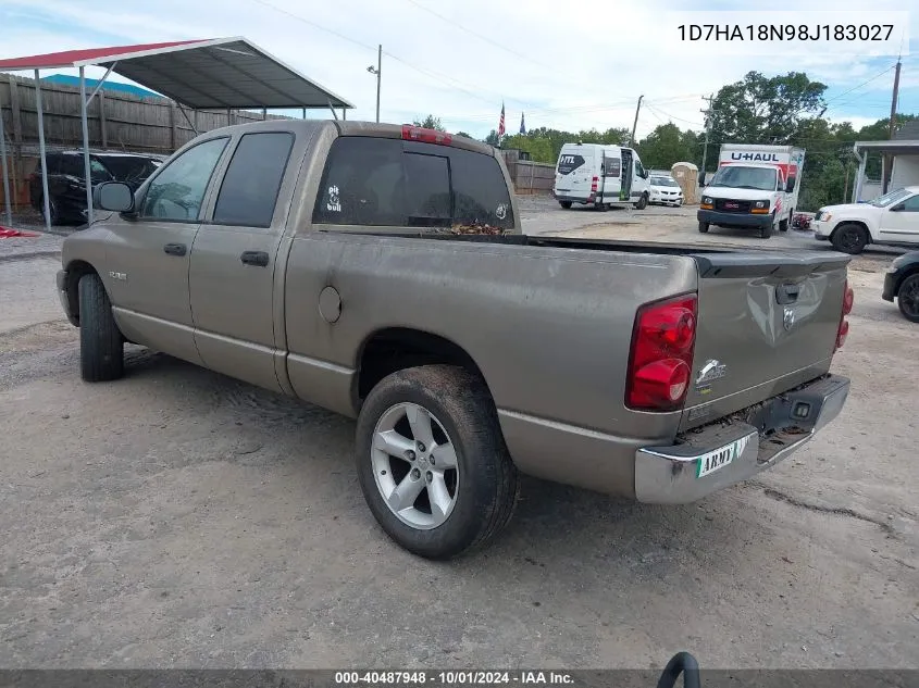 2008 Dodge Ram 1500 St/Slt VIN: 1D7HA18N98J183027 Lot: 40487948