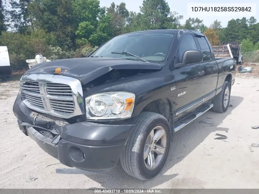 2008 Dodge Ram 1500 Laramie VIN: 1D7HU18258S529842 Lot: 40493710