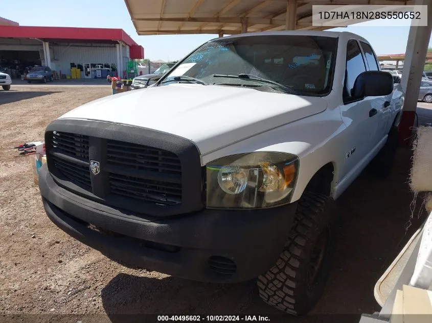 2008 Dodge Ram 1500 St/Sxt VIN: 1D7HA18N28S550652 Lot: 40495602