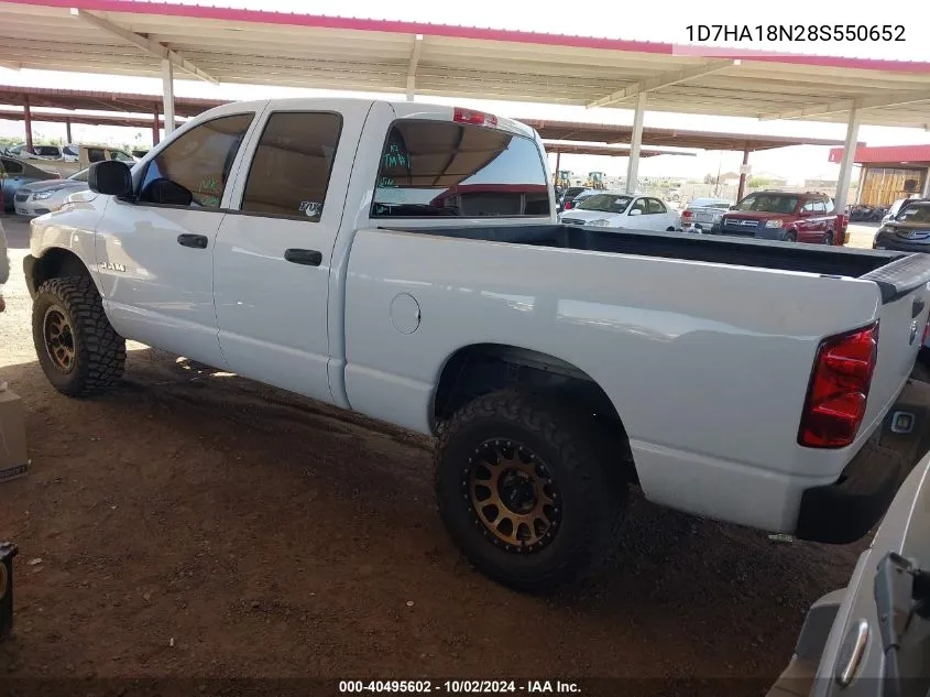 2008 Dodge Ram 1500 St/Sxt VIN: 1D7HA18N28S550652 Lot: 40495602