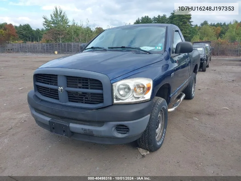 2008 Dodge Ram 1500 St/Sxt VIN: 1D7HU16248J197353 Lot: 40498318