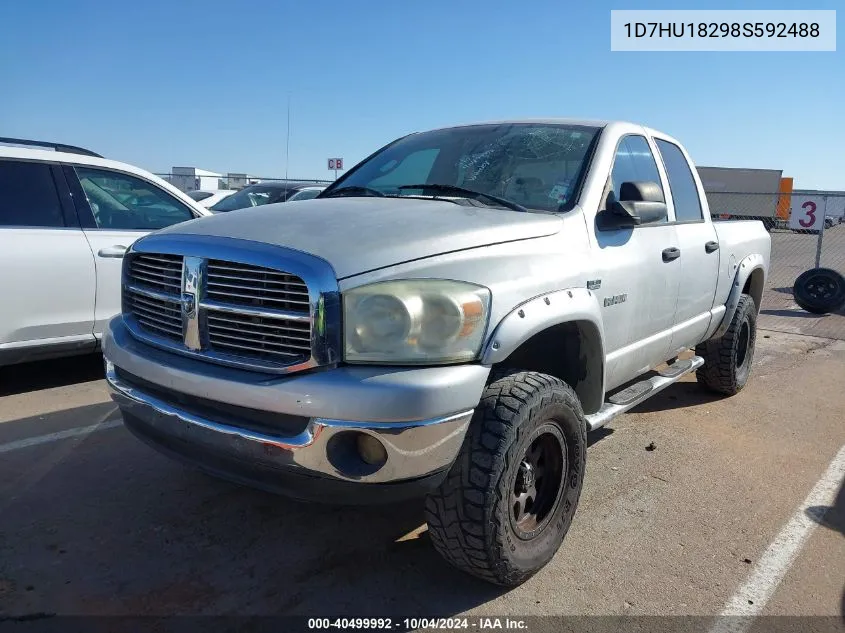 2008 Dodge Ram 1500 Slt VIN: 1D7HU18298S592488 Lot: 40499992