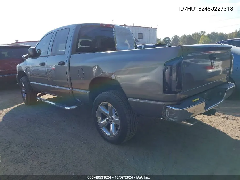 2008 Dodge Ram 1500 Slt VIN: 1D7HU18248J227318 Lot: 40531024