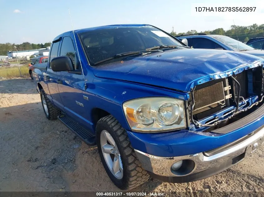 2008 Dodge Ram 1500 Slt VIN: 1D7HA18278S562897 Lot: 40531317