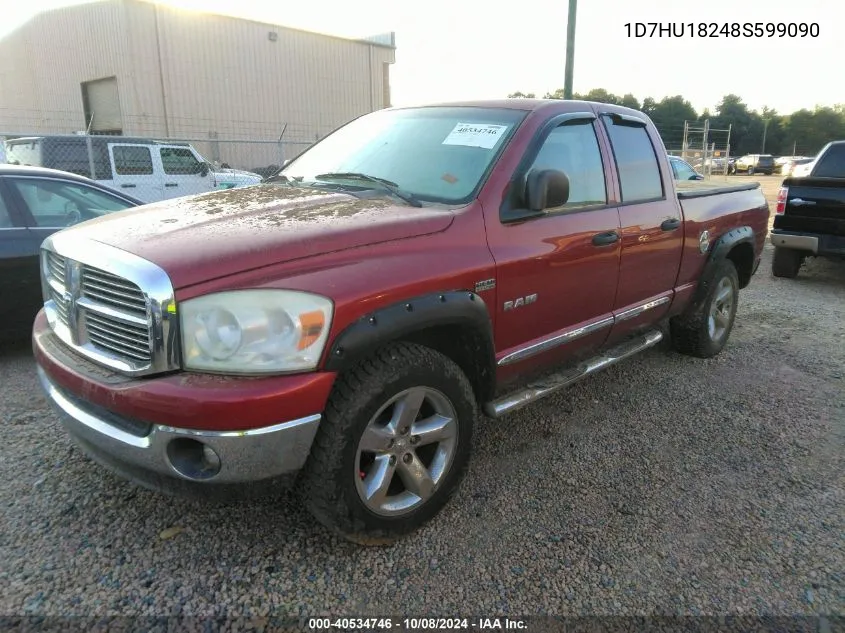 2008 Dodge Ram 1500 Slt VIN: 1D7HU18248S599090 Lot: 40534746