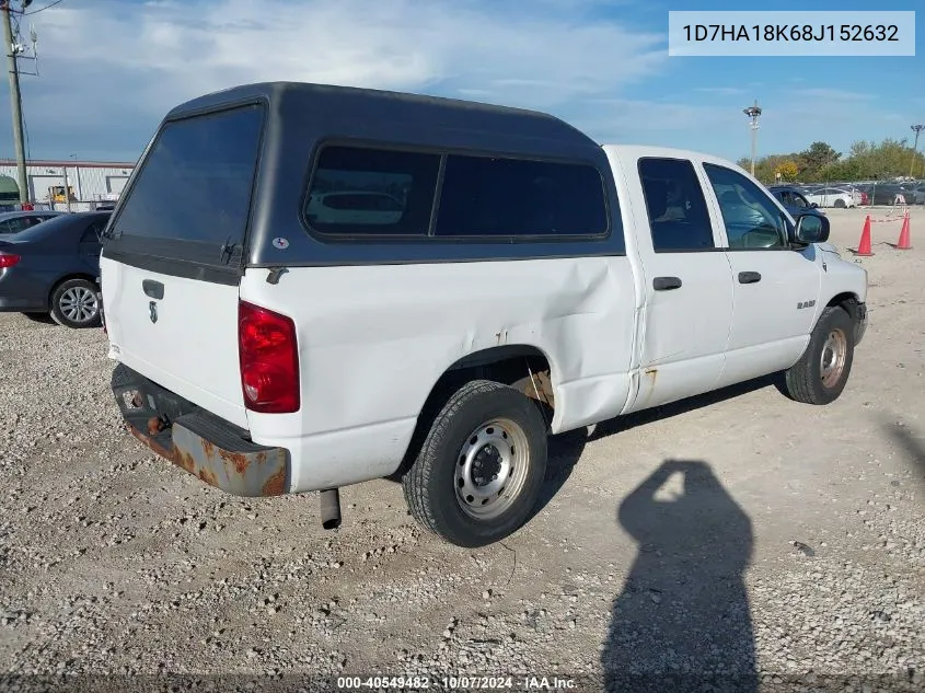 2008 Dodge Ram 1500 St/Sxt VIN: 1D7HA18K68J152632 Lot: 40549482