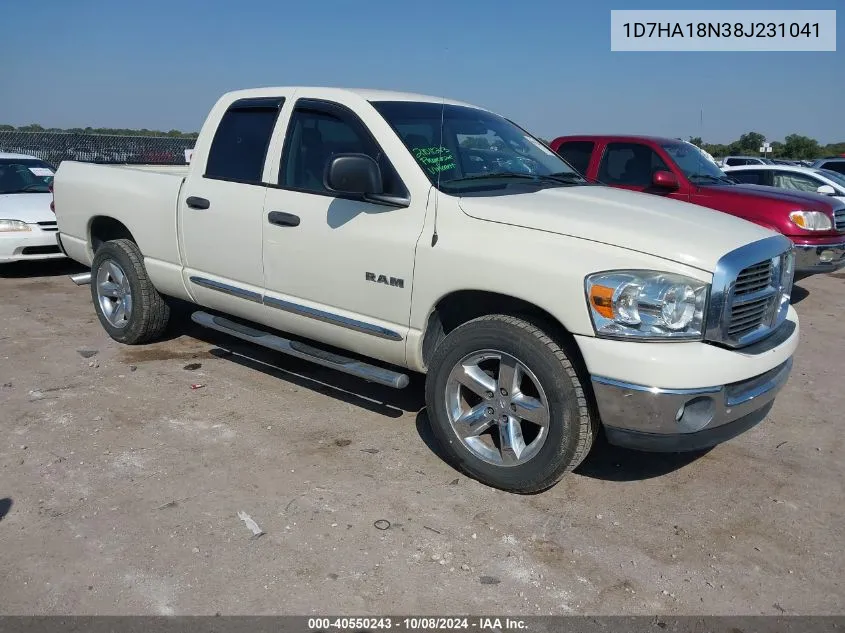 2008 Dodge Ram 1500 Slt VIN: 1D7HA18N38J231041 Lot: 40550243