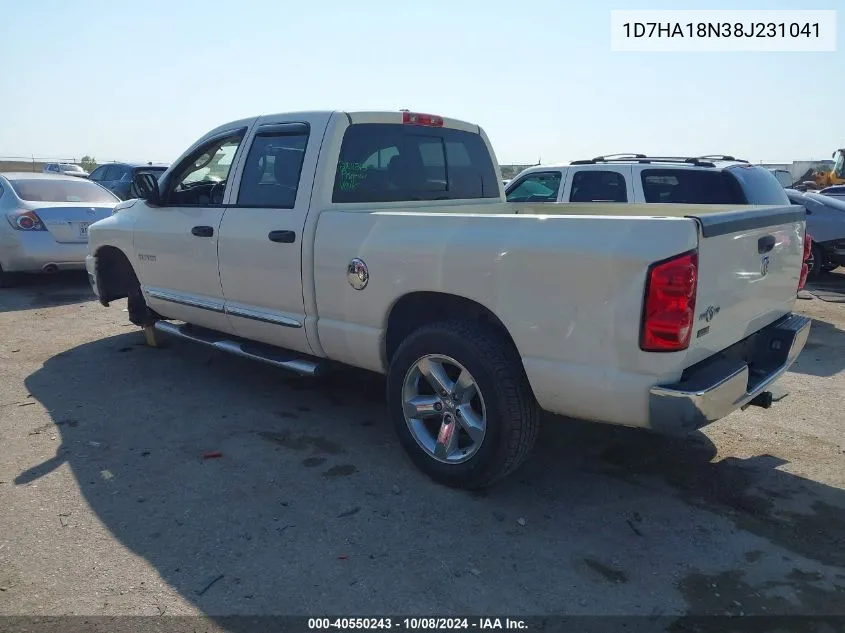 2008 Dodge Ram 1500 Slt VIN: 1D7HA18N38J231041 Lot: 40550243