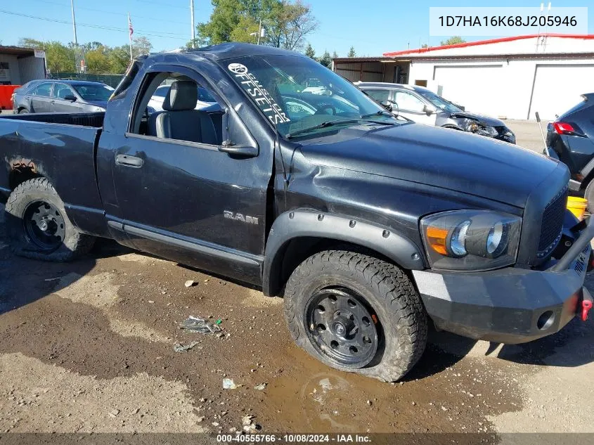 2008 Dodge Ram 1500 St/Sxt VIN: 1D7HA16K68J205946 Lot: 40555766